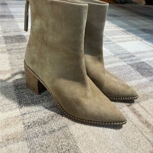 Steve Madden Taupe Suede Ankle Booties